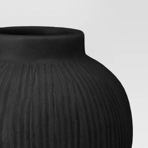 Ceramic Round Black Vase from Threshold - Picture 3 of 3